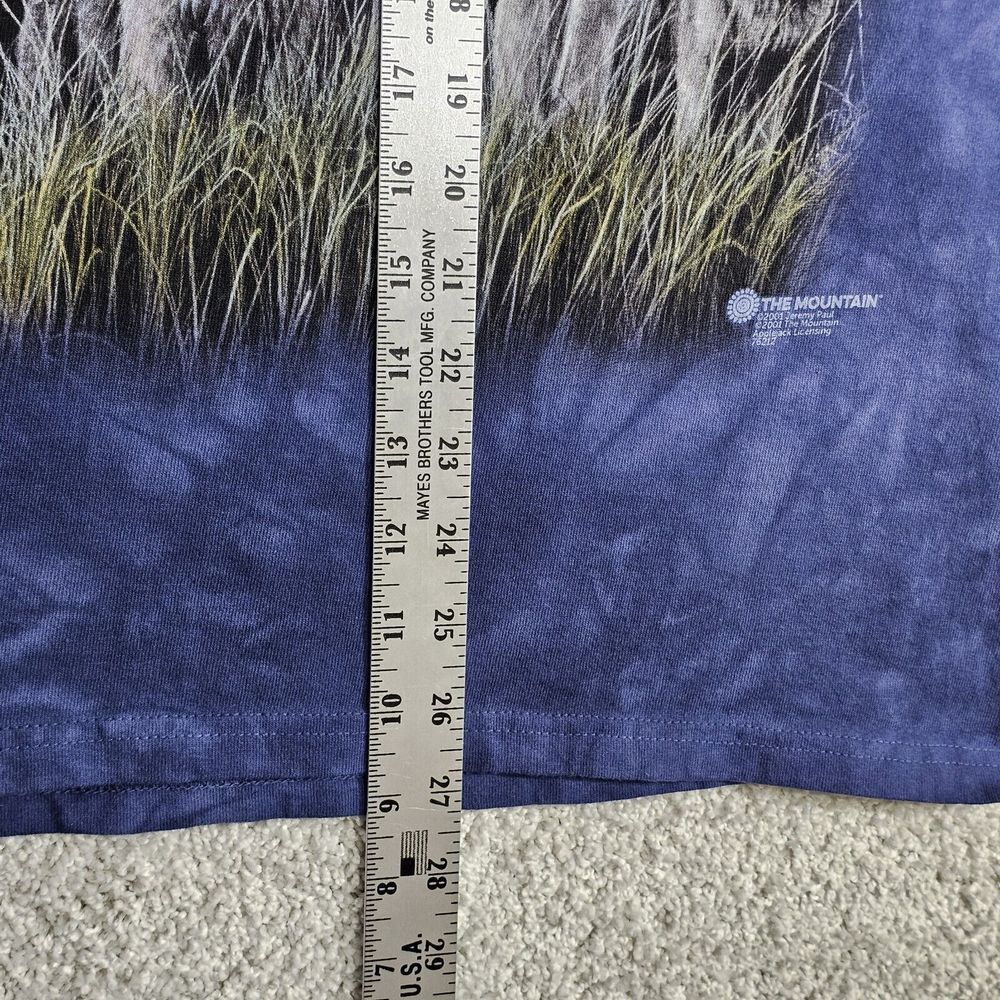 2001 VTG The Mountain American Flag Grey Wolves Tie Dye Size M T-shirt USA - Picture 7 of 7